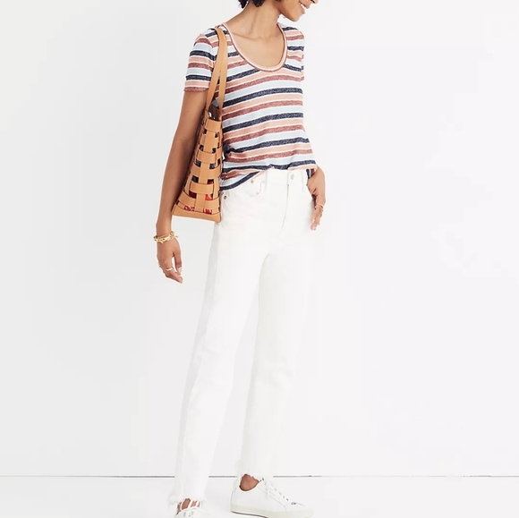 Alto Scoop Tee in Colborne Stripe - Picture 3 of 14